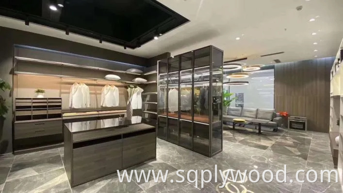 1.5mm Furniture Grade Melamine Faced Plywood Synchronized Recon Plywood for Furniture